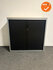 Vepa roldeurkast - 122x126x46 cm - Zilvergrijs met zwarte deuren