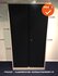 Draaideurkast - Ahrend - 195x100x45cm - Lichtgrijs - zwarte deuren