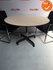 Ahrend vergadertafel - rond - 120cm - Ahorn - volkern - op wielen