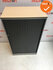 Roldeurkast - Ahrend - 144x80x45cm - zilvergrijs - zwarte deuren - Topblad naar keuze