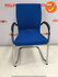 Ahrend 230 - Chroom frame - Blauwe stoffering