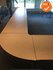 Ahrend vergadertafel - 580x340cm - halfrond - Ahorn - Mehes - Zilvergrijs onderstel