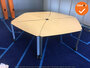 Ahrend vergadertafel - 200cm - Ahorn - zilvergrijs onderstel