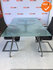 Ahrend 1200 vergadertafel- 200x120cm - Chroom onderstel - glazen blad