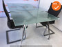 Ahrend 1200 vergadertafel- 200x120cm - Chroom onderstel - glazen blad