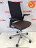 Ahrend 2020 - Hoge rug - bruin kunstleer zitting - Gepolijst aluminium - NIEUWSTAAT