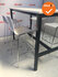 Bartafel - 160x80 -Antraciet frame - nieuw wit blad