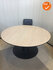 Ahrend vergadertafel - rond - Grijs eiken - Zwart frame - 160cm